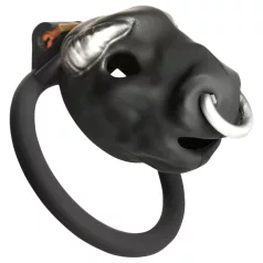 Master Series Bull - kavez za penis s bikovom glavom (crni)