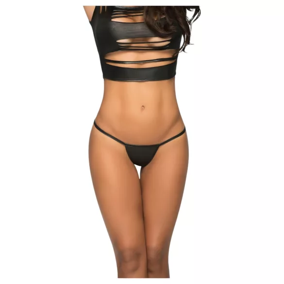 Mapalé - mikro tanga - sjajna - crna - M/L