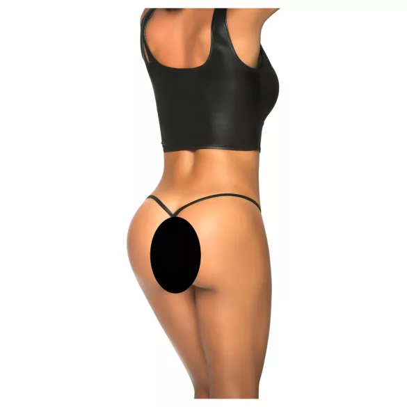 Mapalé - mikro tanga - sjajna - crna - M/L