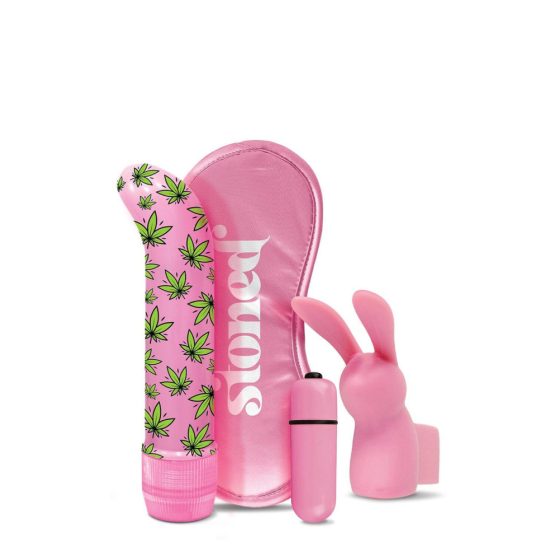 Stoner Budz Bunny - set vibratora za G-točku (4 dijela) - roza