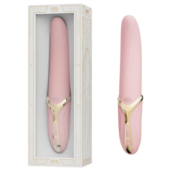 Zalo Eve - rotirajući vibrator s grijanjem na bateriju - silikon, roza