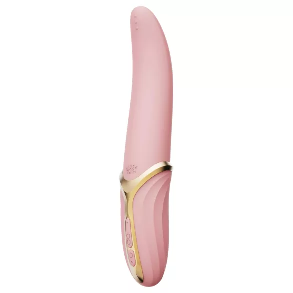 Zalo Eve - rotirajući vibrator s grijanjem na bateriju - silikon, roza