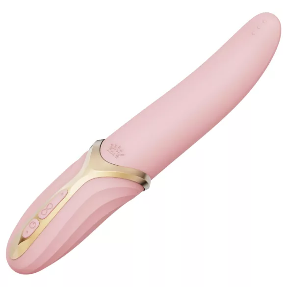 Zalo Eve - rotirajući vibrator s grijanjem na bateriju - silikon, roza