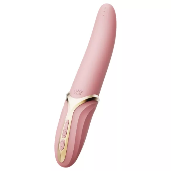 Zalo Eve - rotirajući vibrator s grijanjem na bateriju - silikon, roza