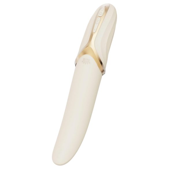 Zalo Eve - punjivi, grijani rotacijski vibrator (bijeli)