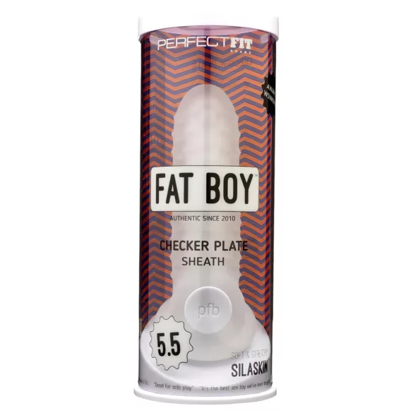 Perfect Fit - Fat Boy Checker Box - navlaka za penis (15 cm, bijela)