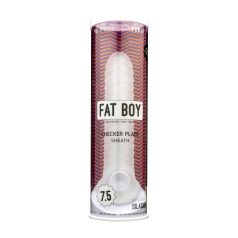 Fat Boy Checker Box - bijeli nastavak za penis (19cm)