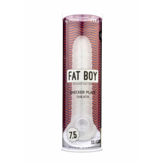 Fat Boy Checker Box - omotač penisa (19 cm) - mliječno bijela