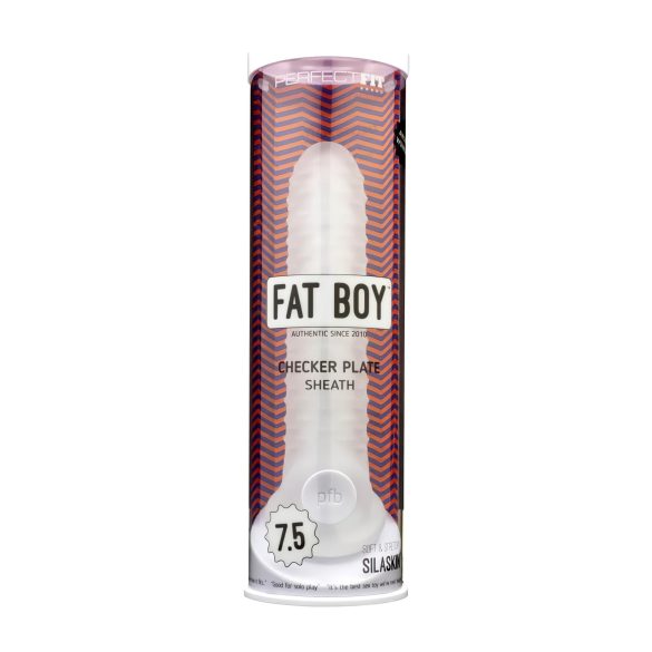 Fat Boy Checker Box - bijeli penis rukav (19 cm)