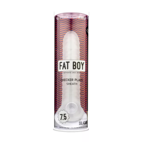 Fat Boy Checker Box - navlaka za penis - 19 cm - bijela