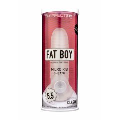   Fat Boy Micro Ribbed - ovojnica penisa (15 cm) - mliječno bijela