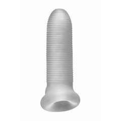   Fat Boy Micro Ribbed - ovojnica penisa (15 cm) - mliječno bijela