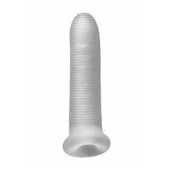   Fat Boy Micro Ribbed - ovojnica penisa (17 cm) - mliječno bijela