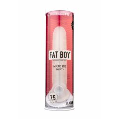   Fat Boy Micro Ribbed - omotač penisa (19 cm) - mliječno bijela