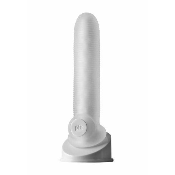 Fat Boy Micro Ribbed - omotač penisa (19 cm) - mliječno bijela