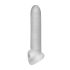 Fat Boy Micro Ribbed - navlaka za penis (19 cm) - bijela