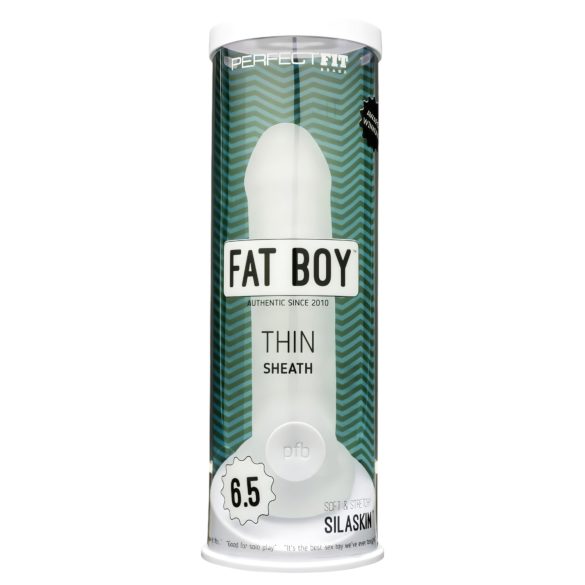 Fat Boy Thin - bijela penis navlaka (17cm)