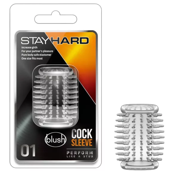 Stay Hard - penis prsten sa bodljicama - prozirni