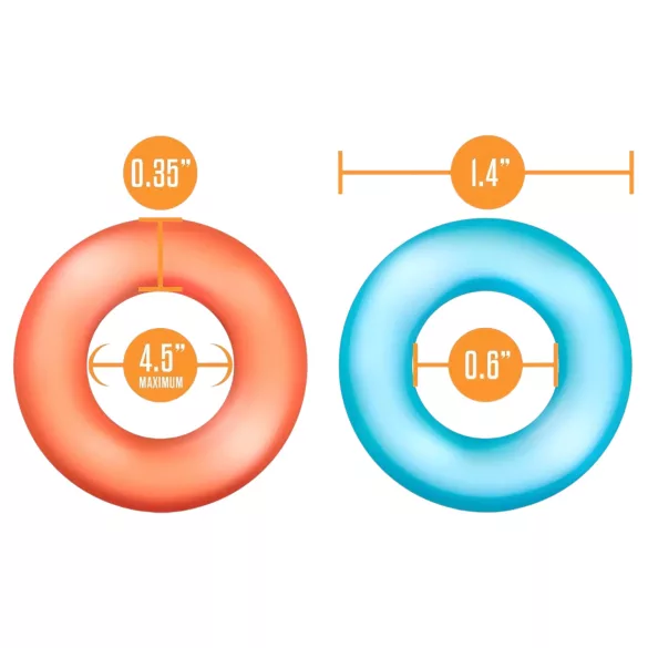 King of the Ring - set prstena za penis - raznobojni silikon (6 komada)