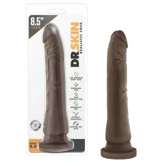   Dr. Skin 8,5 - realističan dildo s vakuumskim držačem (smeđi, 20,5 cm)