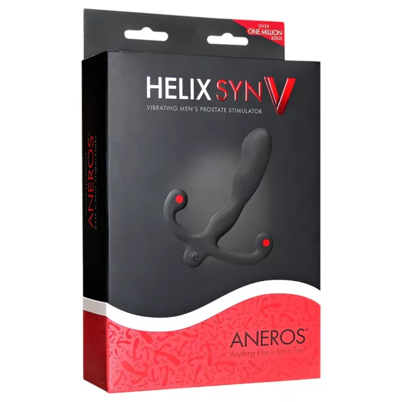 Aneros Helix Syn V - akumulatorski vibrator za prostatu (crni) - 12,7 cm