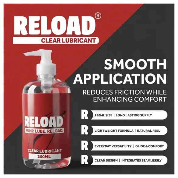 Reload - prozirno lubrikantno sredstvo na bazi vode u bočici s pumpicom (250 ml)