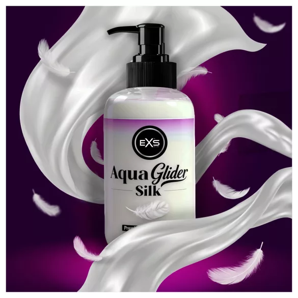EXS AquaGlider Silk - svilenkasti lubrikant na bazi vode u bočici s pumpicom (250 ml)