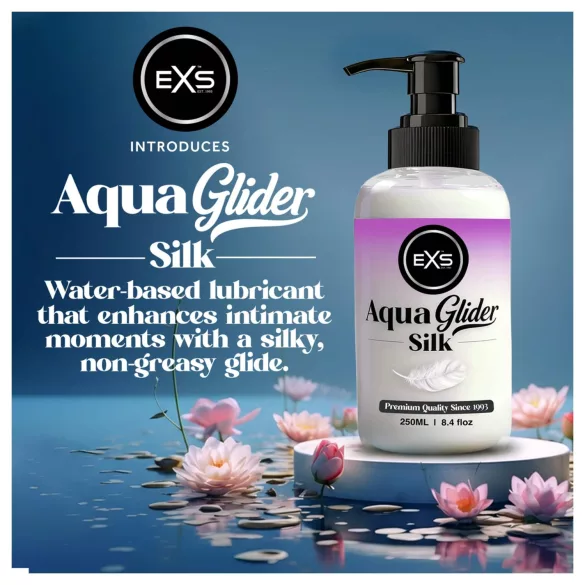 EXS AquaGlider Silk - svilenkasti lubrikant na bazi vode u bočici s pumpicom (250 ml)