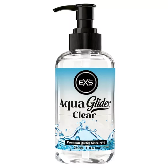 EXS AquaGlider Clear - prozirno lubrikacijsko sredstvo na bazi vode u bočici s pumpicom (250 ml)