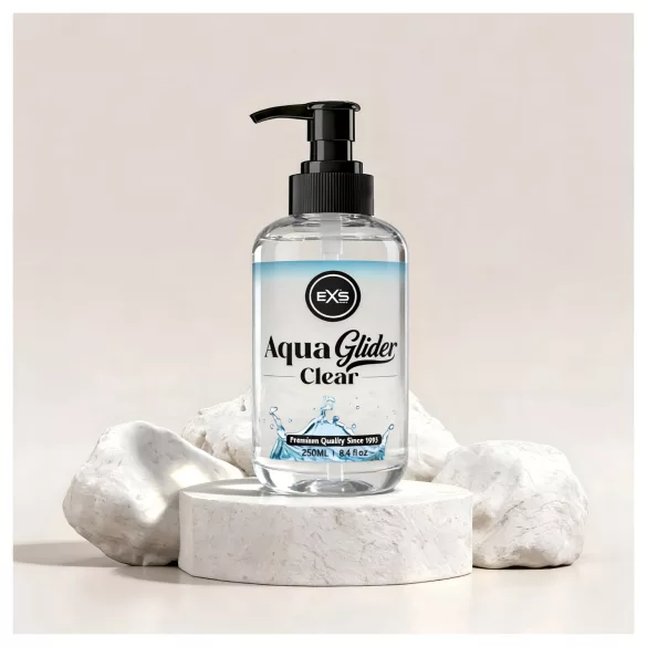 EXS AquaGlider Clear - prozirno lubrikacijsko sredstvo na bazi vode u bočici s pumpicom (250 ml)