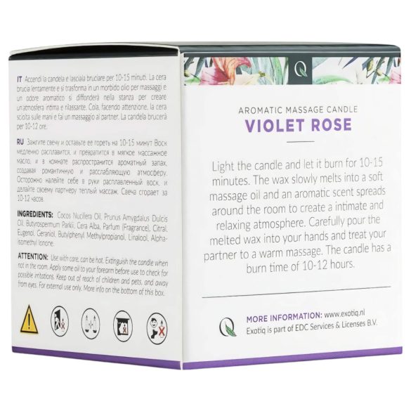 Exotiq Violet Rose - masažna svijeća - 60g