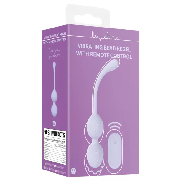 Loveline - vibratorni kegel kuglice duo - ljubičasta