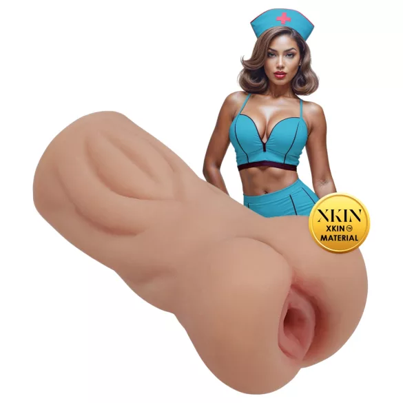 XKIN Naughty Nurse Trixie - realistična umjetna vagina masturbator (prirodna boja)