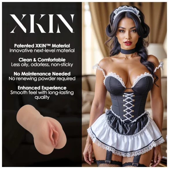 XKIN Maid Lacey - realistična umjetna vagina masturbator (prirodna)