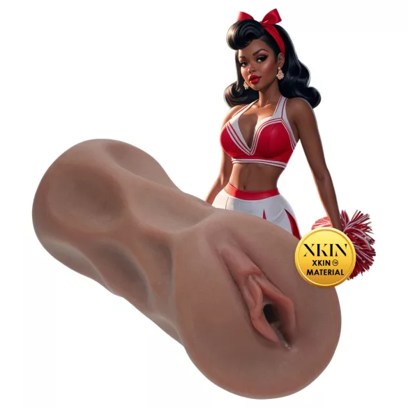 XKIN Cheerleader Cherry - realistična umjetna vagina masturbator (tamna prirodna)
