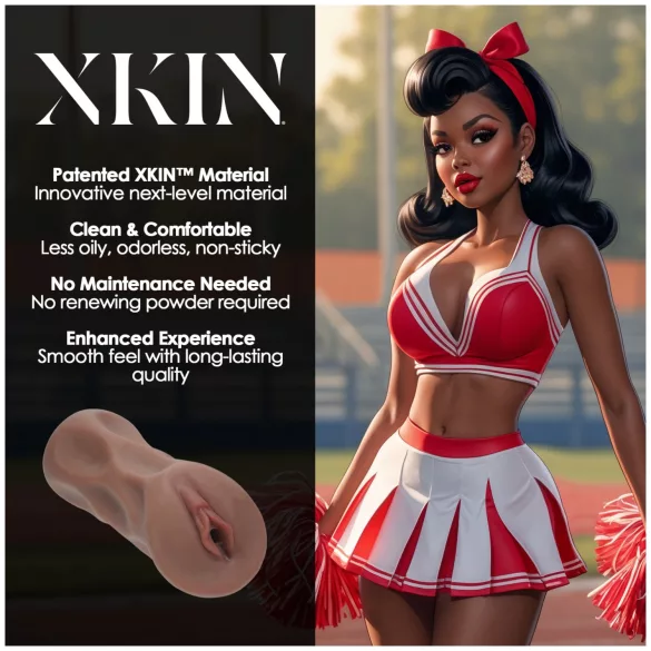 XKIN Cheerleader Cherry - realistična umjetna vagina masturbator (tamna prirodna)