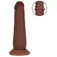   RealRock - dvostruke gustoće realistični dildo (smeđi) - 15,5 cm