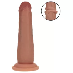   RealRock - realistični dildo dvostruke gustoće (preplanuli) - 15,5 cm
