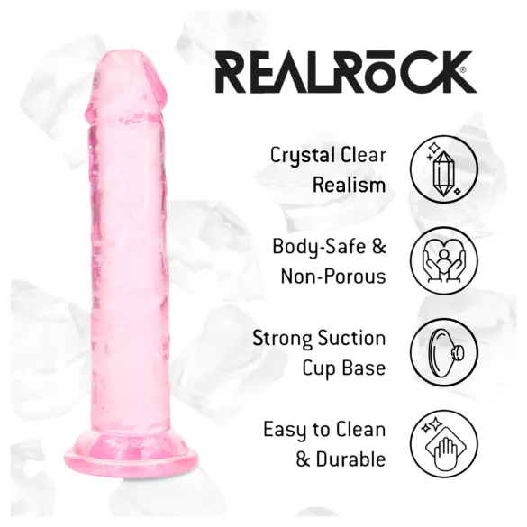RealRock - realističan dildo s vakuumskim postoljem (ružičasti) - 12,7 cm