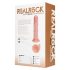 REALROCK - Vibrator s vakuumskim postoljem - prirodni (20,5 cm)
