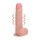 REALROCK - vibrator s vakuumskim držačem - prirodni (18cm)