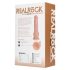 REALROCK - vibrator s vakuumskim držačem - prirodni (18cm)