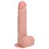 REALROCK - vibrator s vakuumskim držačem - prirodni (18cm)