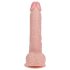 REALROCK - Vibrator s usisnom čašicom - prirodni (18 cm)