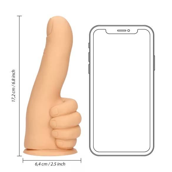 S-Line - dildo za palac (naturalan)
