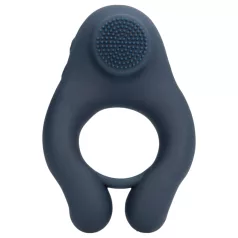   Loveline - vibrirajući penis prsten s klitoralnim stimulatorom - siva