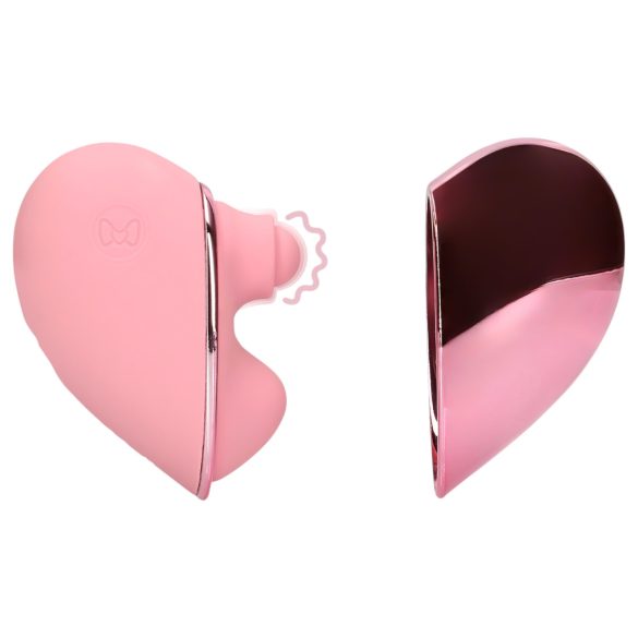 Loveline Srce: vibrirajući stimulator klitorisa na punjenje (ružičasti)