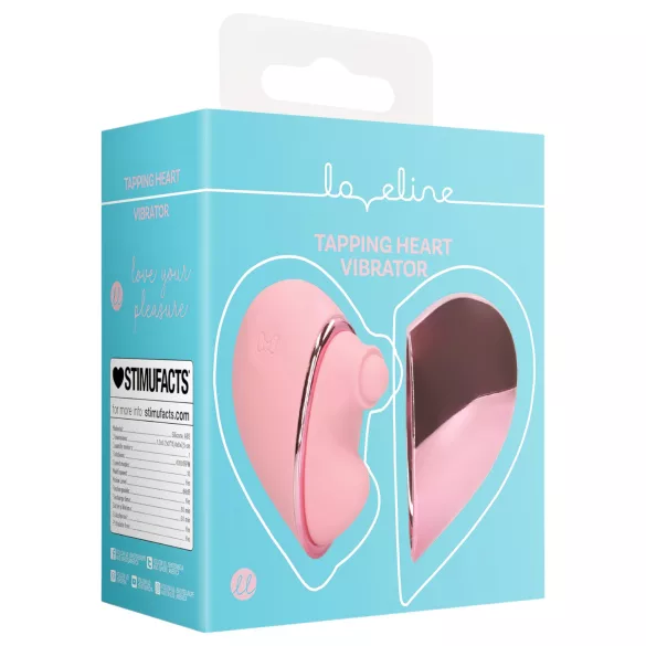 Loveline - vibrator za klitoris na punjenje - tapping funkcija - silikon, pink