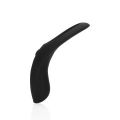   Loveline - punjivi, vibrirajući dugi prsten za penis i testise (crni)