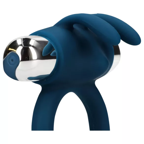 Loveline - vibrirajući penis prsten s zečićem - plava